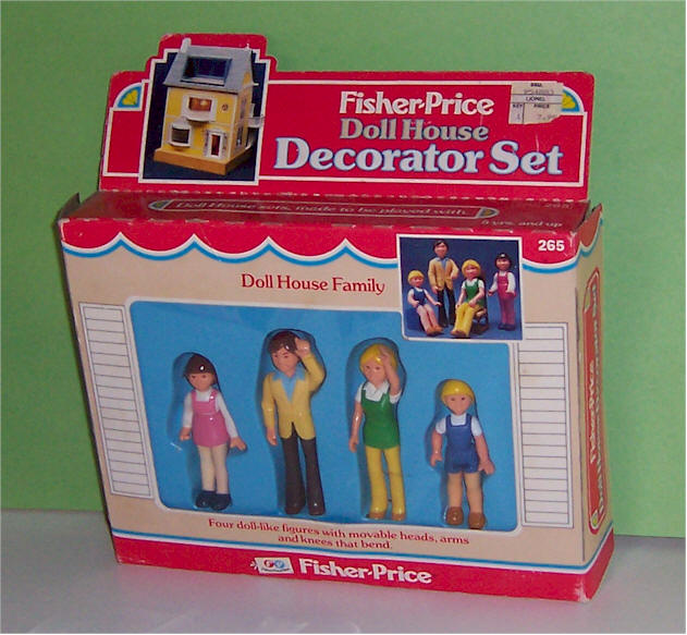 Vintage Fisher Price 1981 Doll House Miniature Dining Room Set #264 Decorator Set